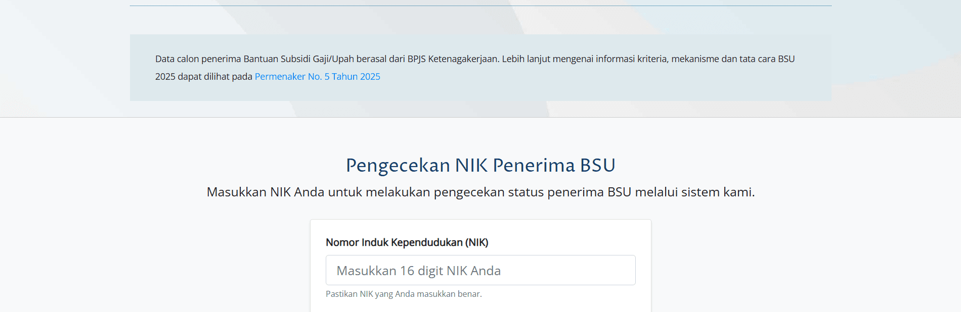Cara Cek Penerima BSU kemnaker 2025